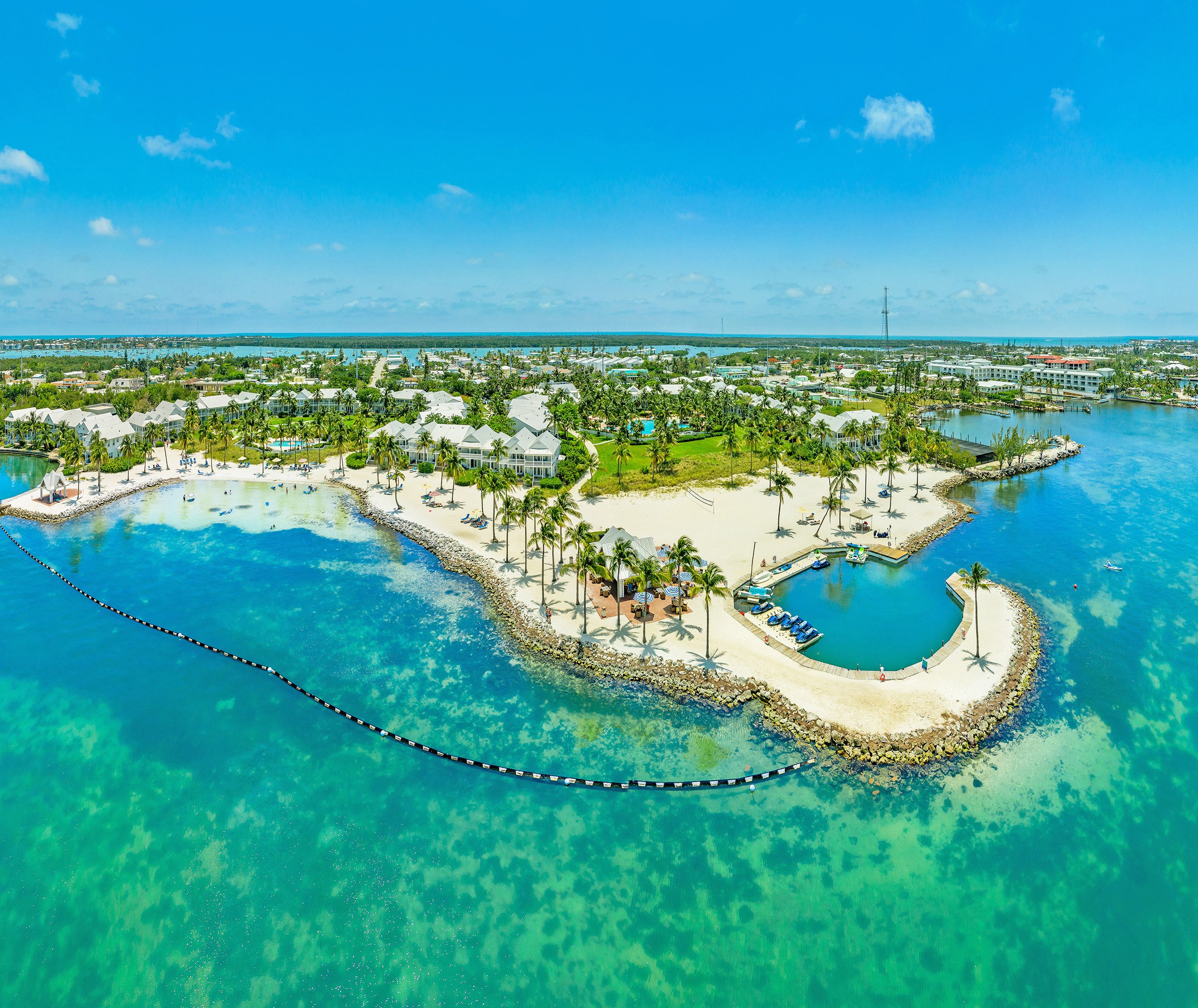 Aerial view of Tranquility Bay Beachfront Resort