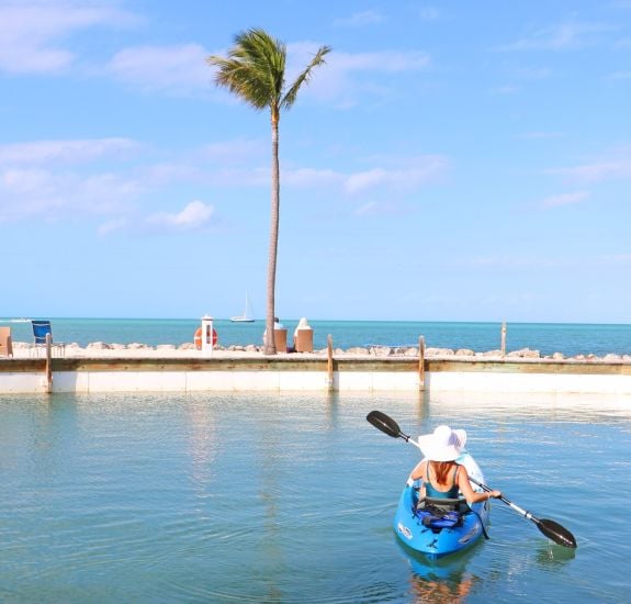 Kayaking on the ocean