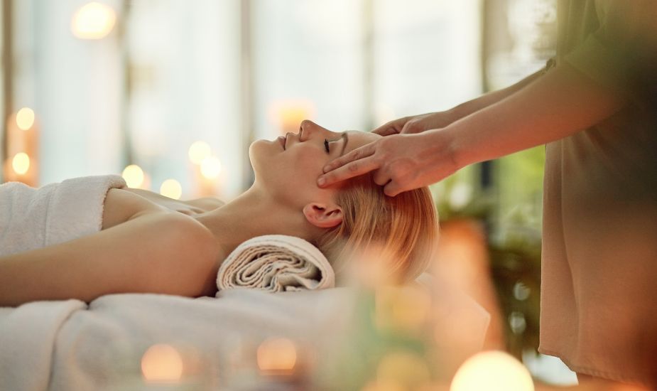 Client receiving a massage