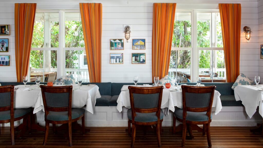 Interior of Butterfly Café at Tranquility Bay Beachfront Resort, in Marathon, FL.