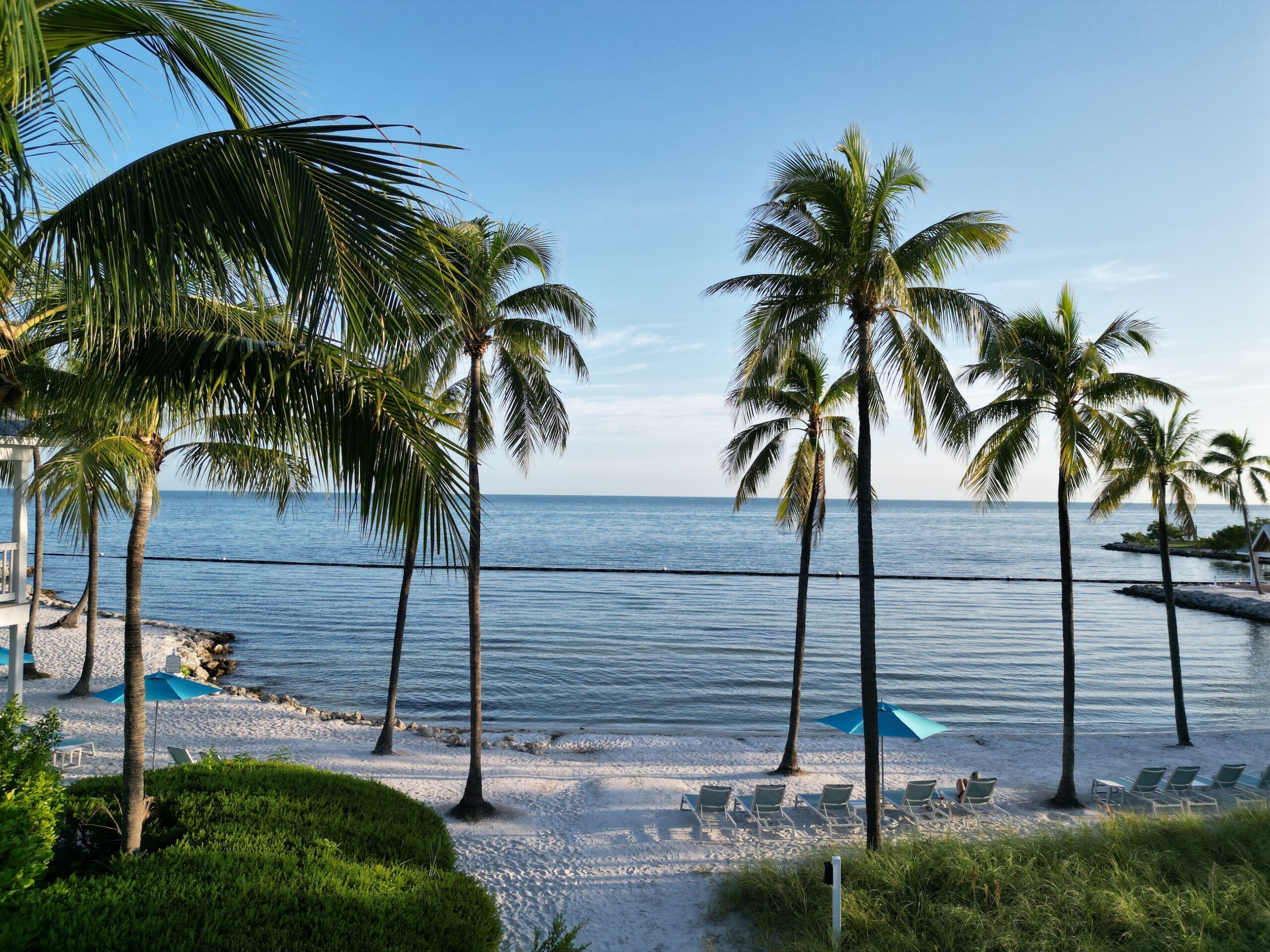 The beach at Tranquility Bay Beachfront Resort, in the Florida Keys.