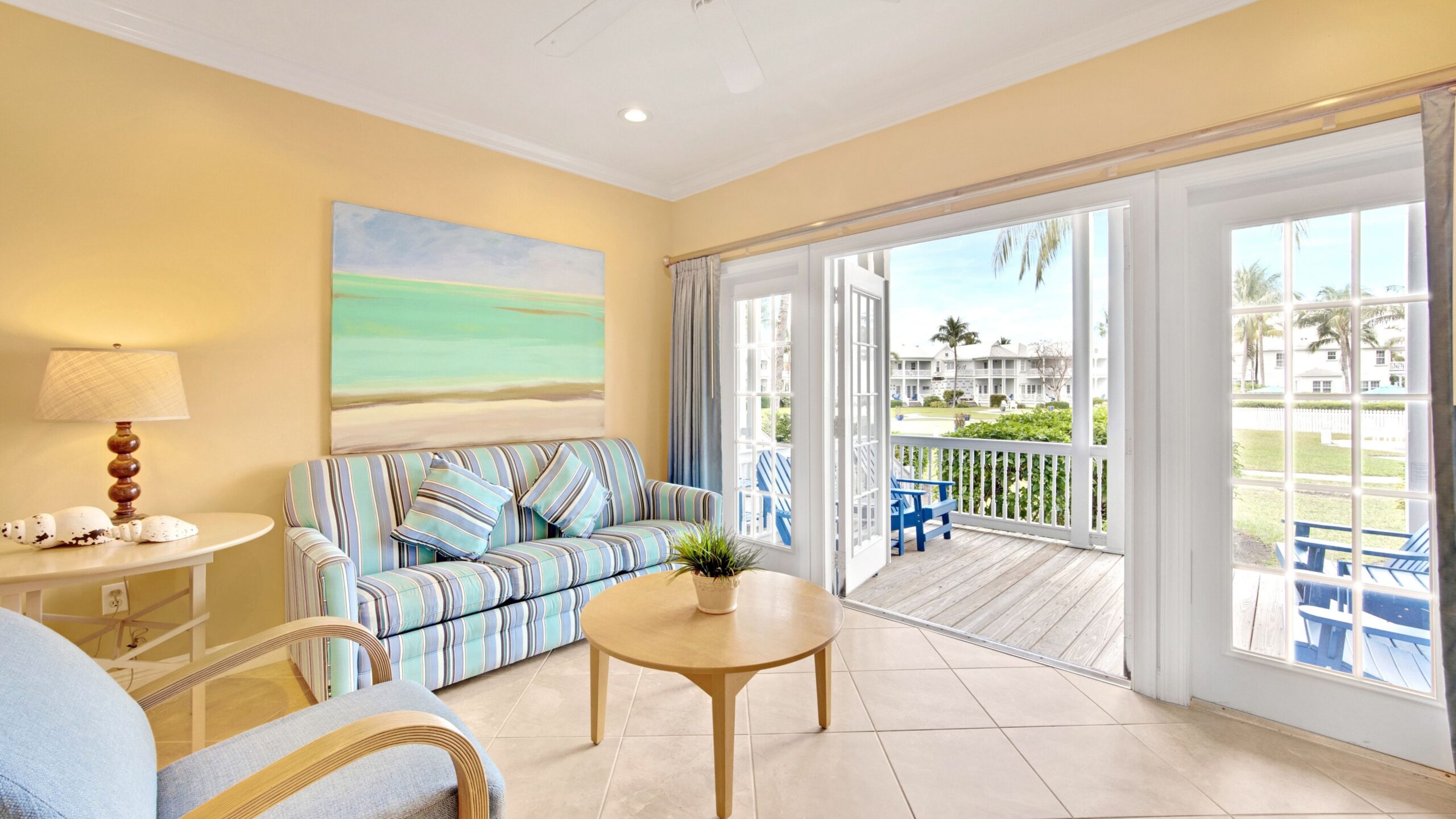 view of living room in a 2-bedroom water view villa