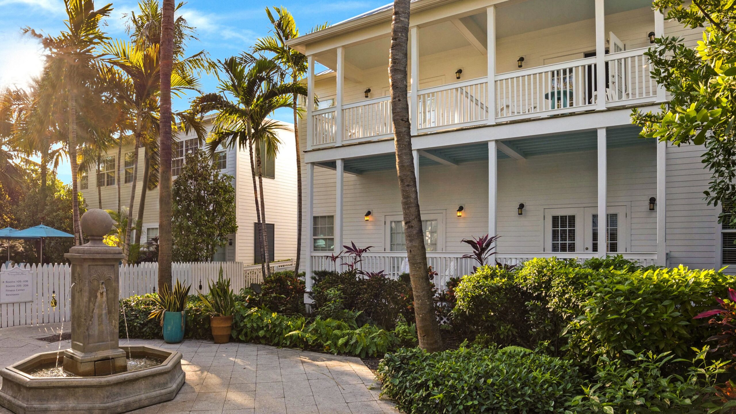 Exterior of a Superior Double Queen Hotel Room at Tranquility Bay Beachfront Resort, in the Florida Keys.