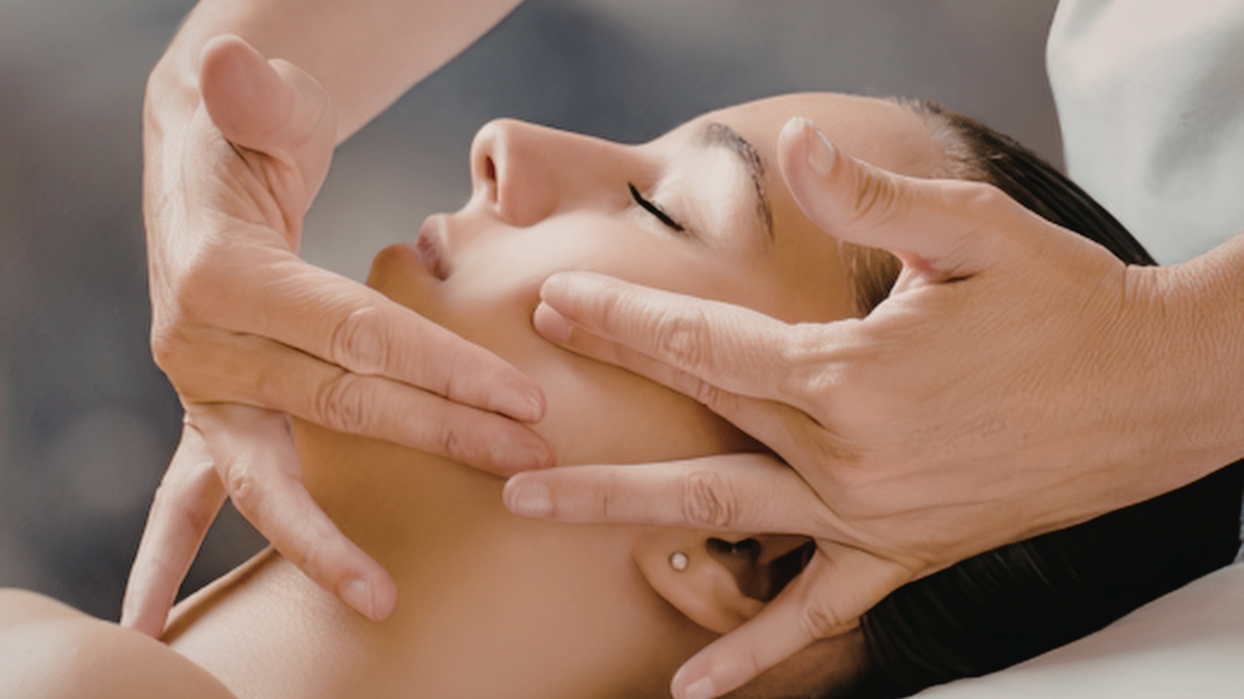 An in-room face massage at Tranquility Bay Beachfront Resort, in the Floirda Keys.