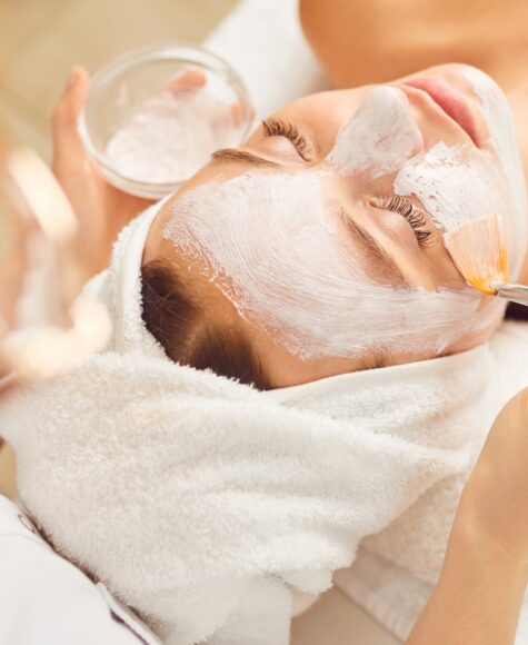 A woman gets a facial treatment at Tranquility Bay Beachfront Resort, in the Florida Keys.