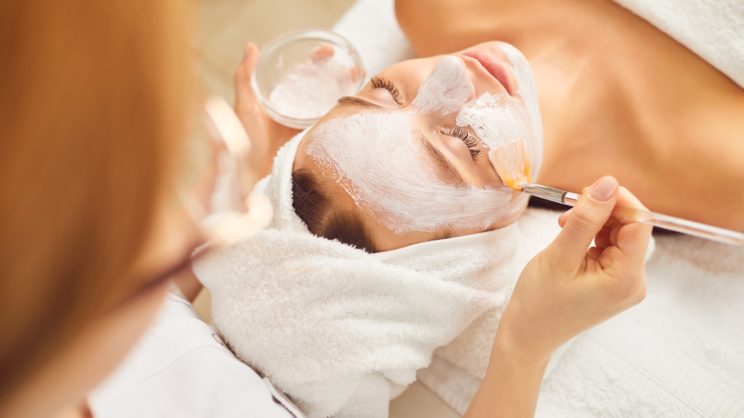 A woman gets a facial treatment at Tranquility Bay Beachfront Resort, in the Florida Keys.