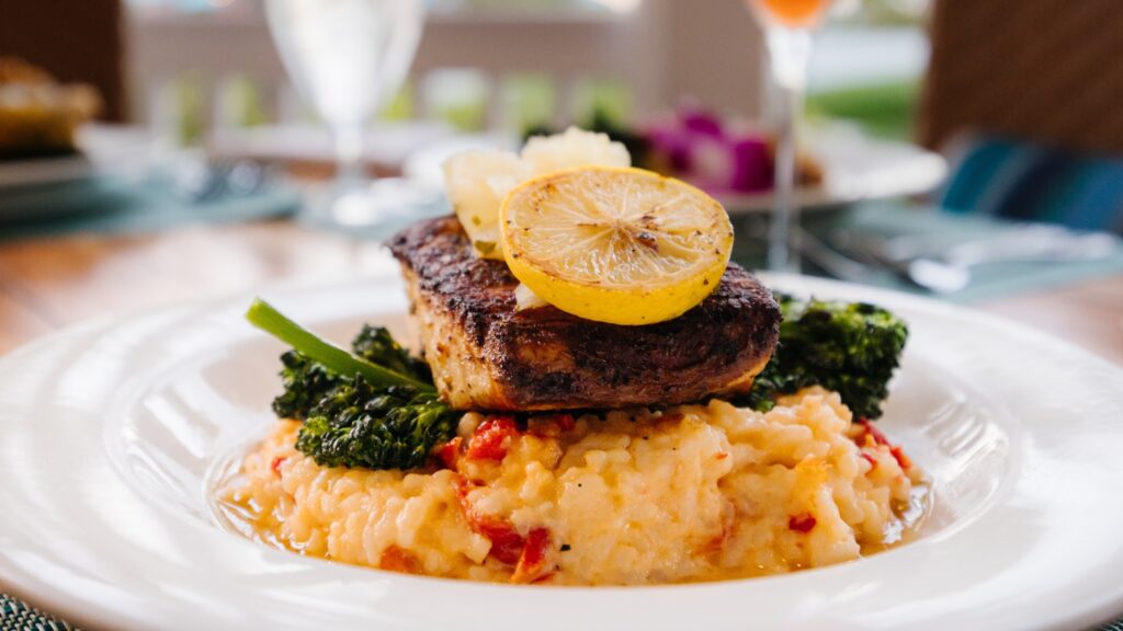 Risotto at Butterfly Cafe, at Tranquility Bay Beachfront Resort in the Florida Keys.