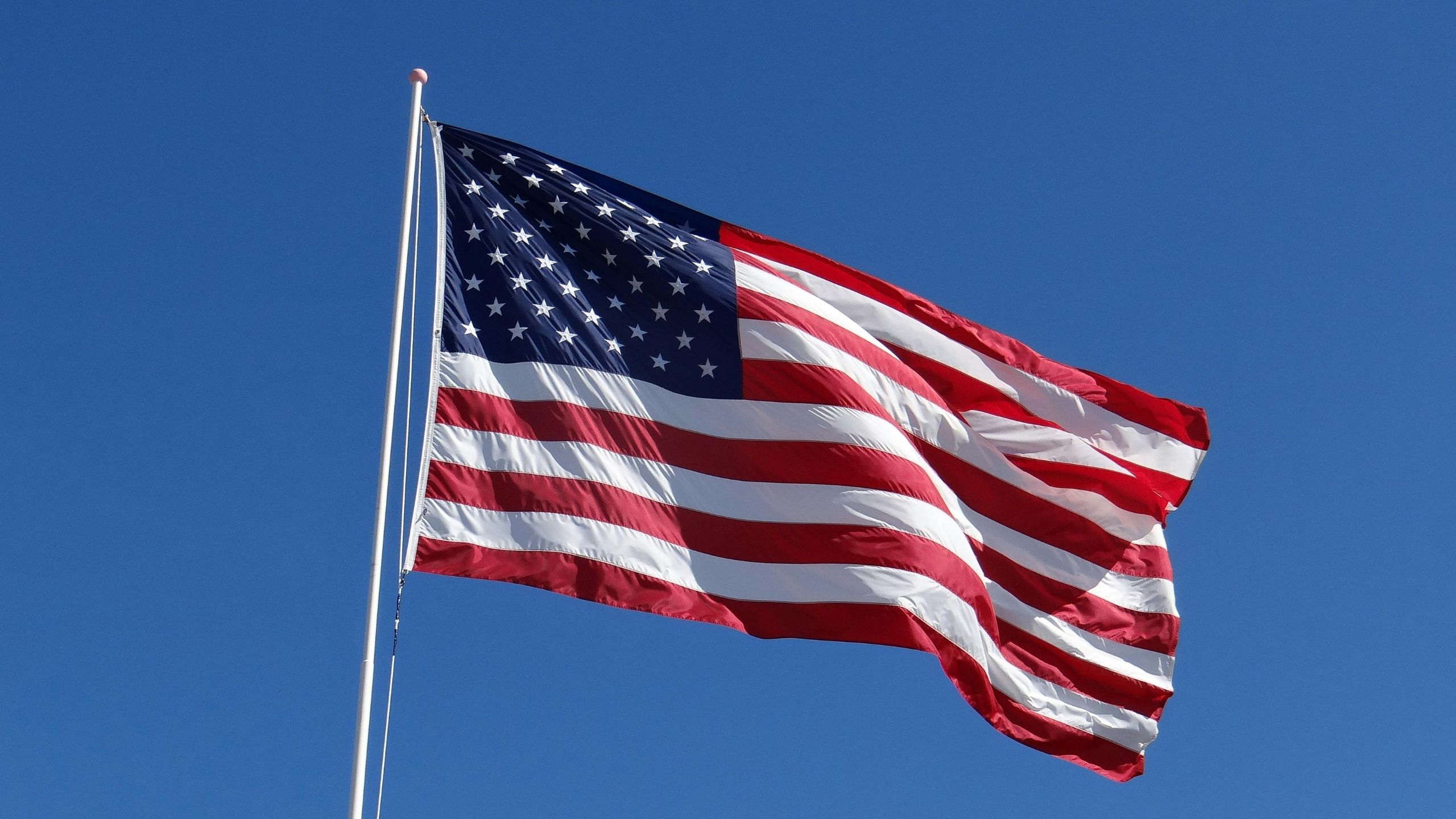 American flag at Tranquility Bay Beachfront Resort, in the Florida Keys.