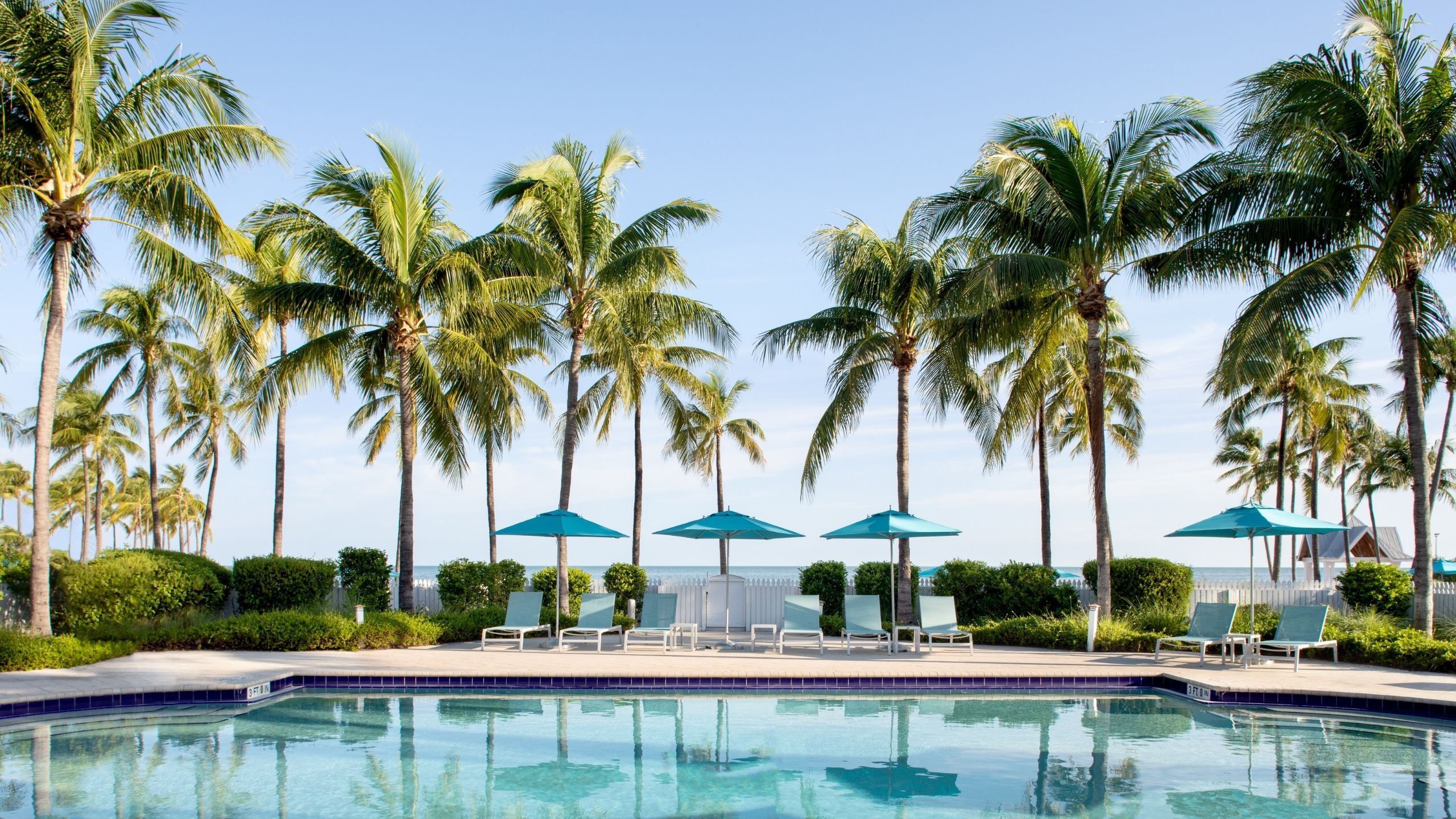 Poolside views at Tranquility Bay Beachfront Resort, in the Florida Keys.