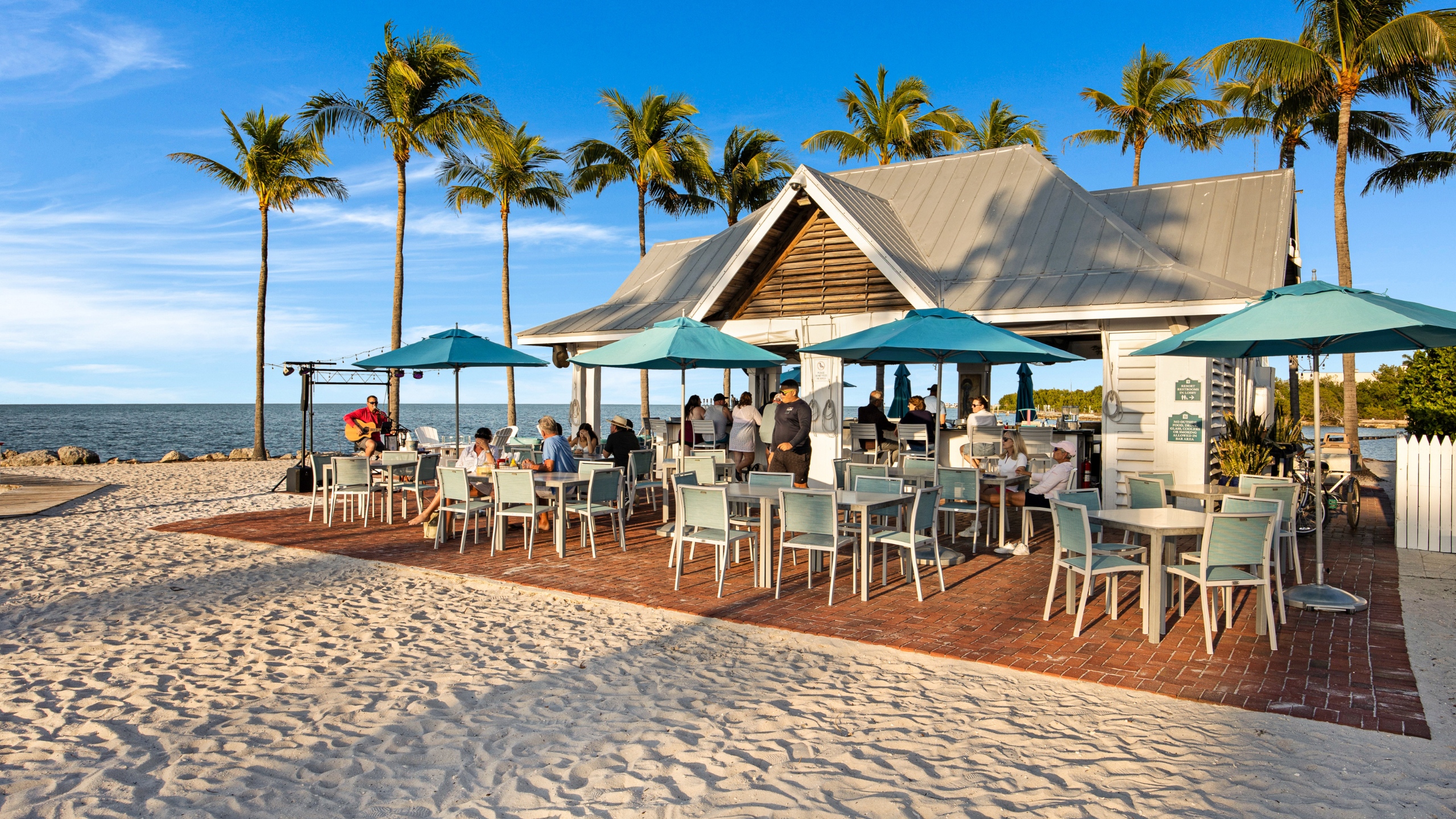 Guests at TJ's Tiki Bar, at Tranquility Bay Beachfront Resort, in Marathon, FL.