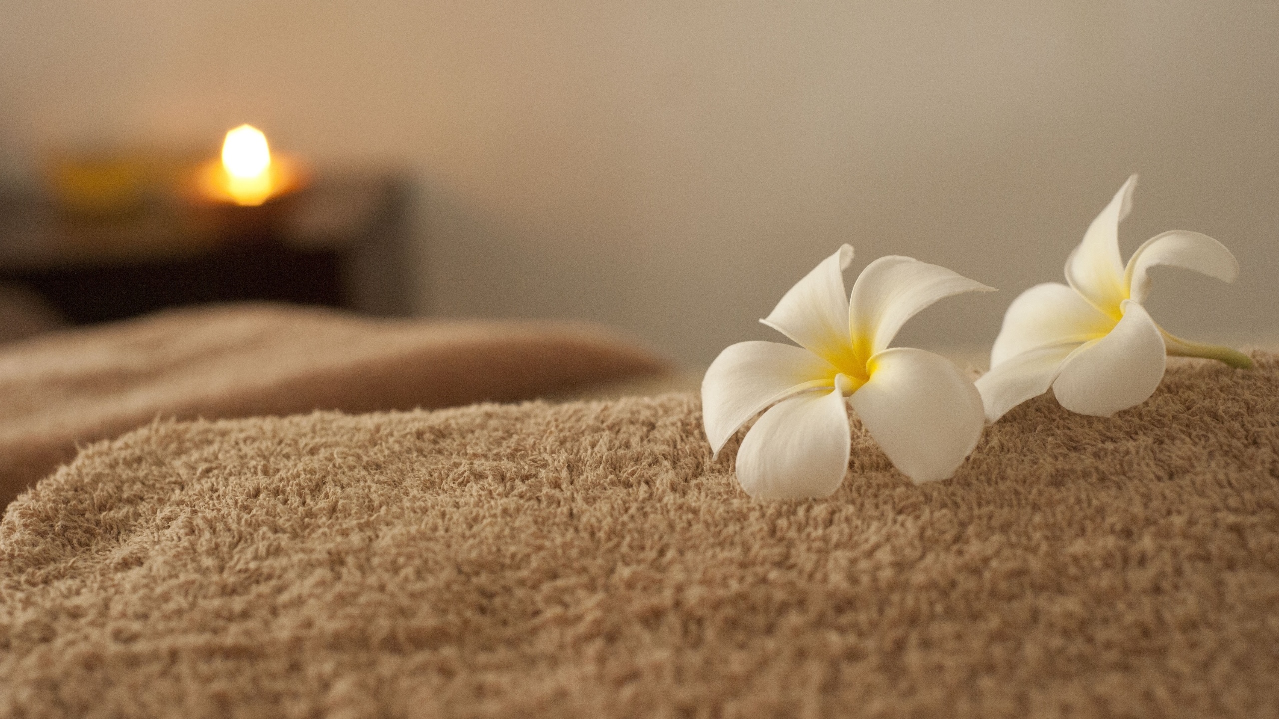 Tropical flowers on a massage table at Tranquility Bay Beachfront Resort, in the Florida Keys.