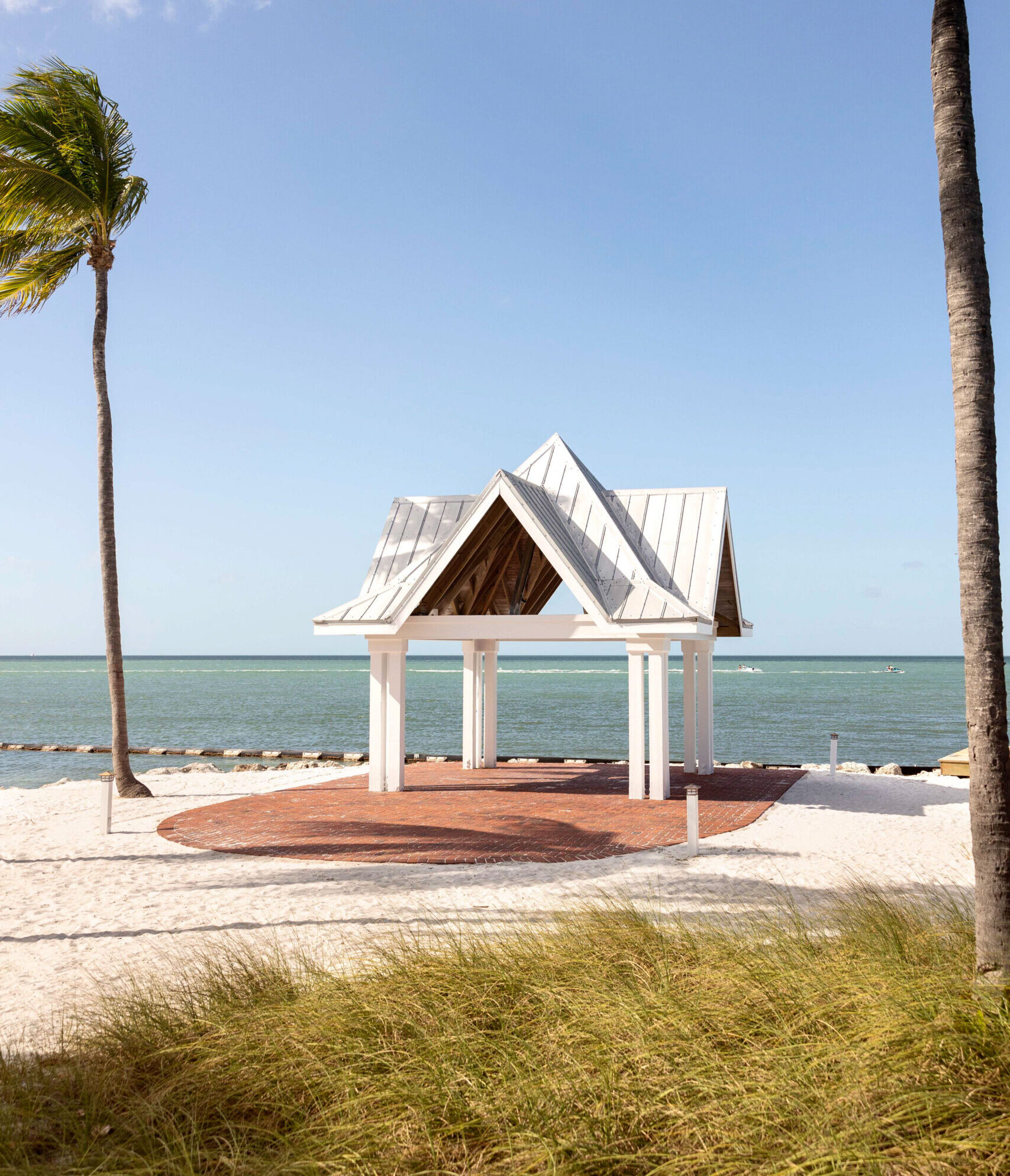 beachfront gazebo at tranquility bay
