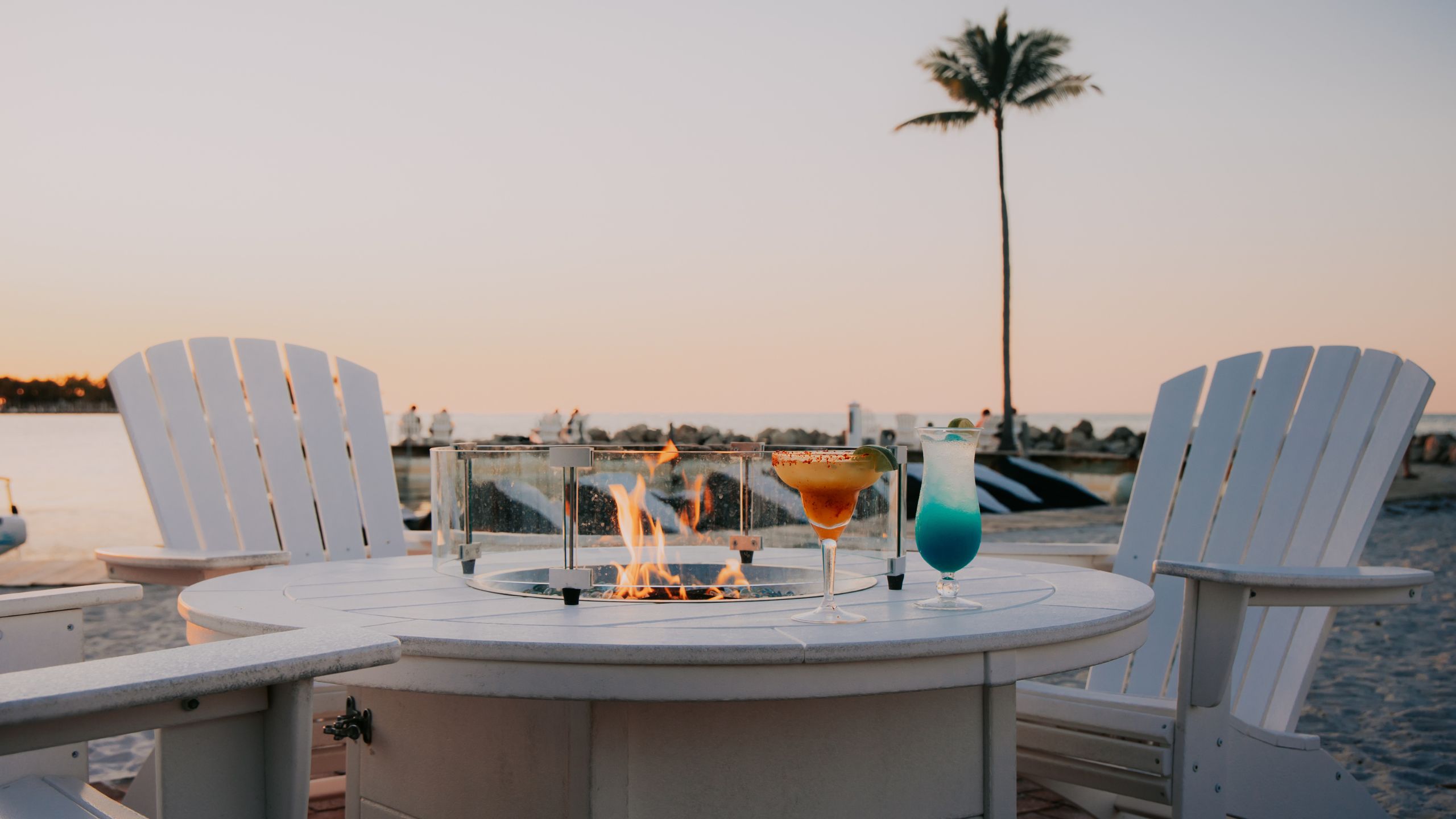 Firepit overlooking the beach