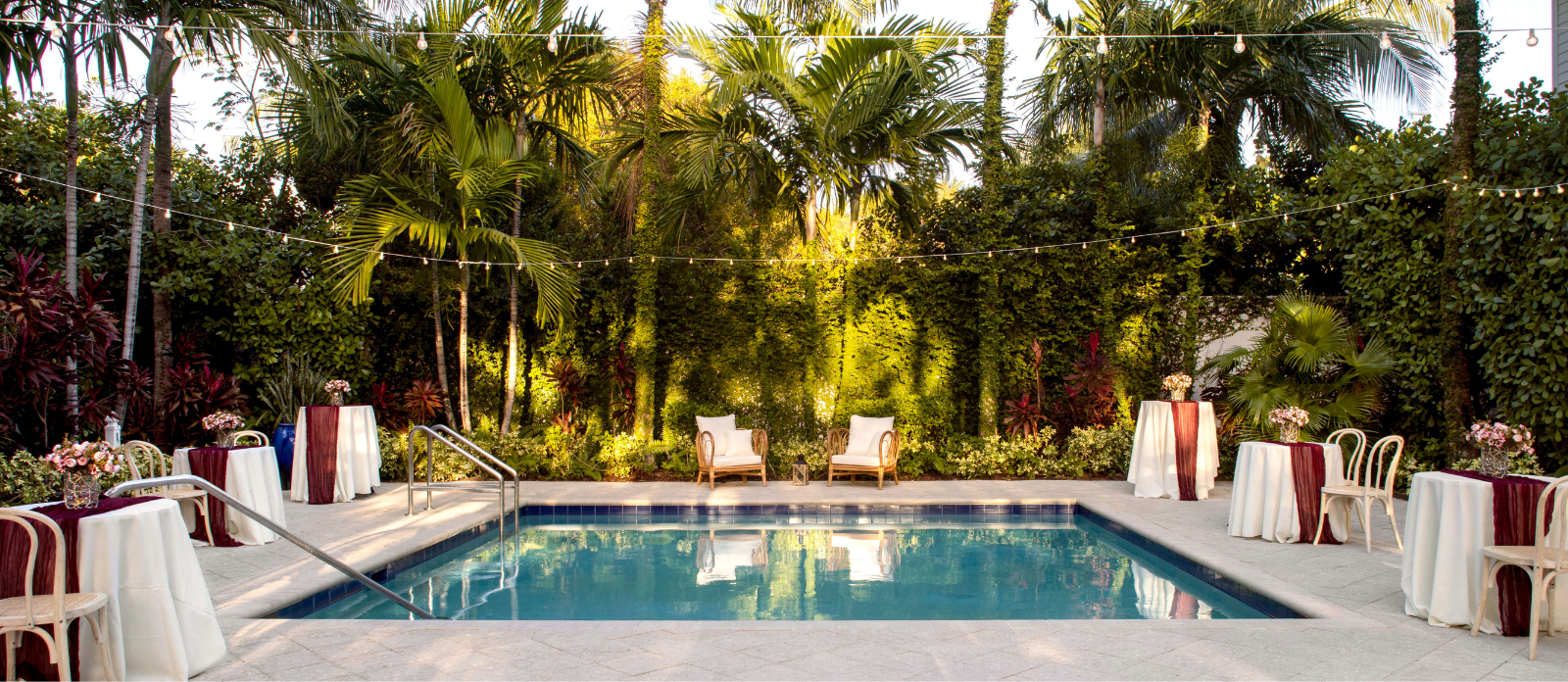 garden pool event venue