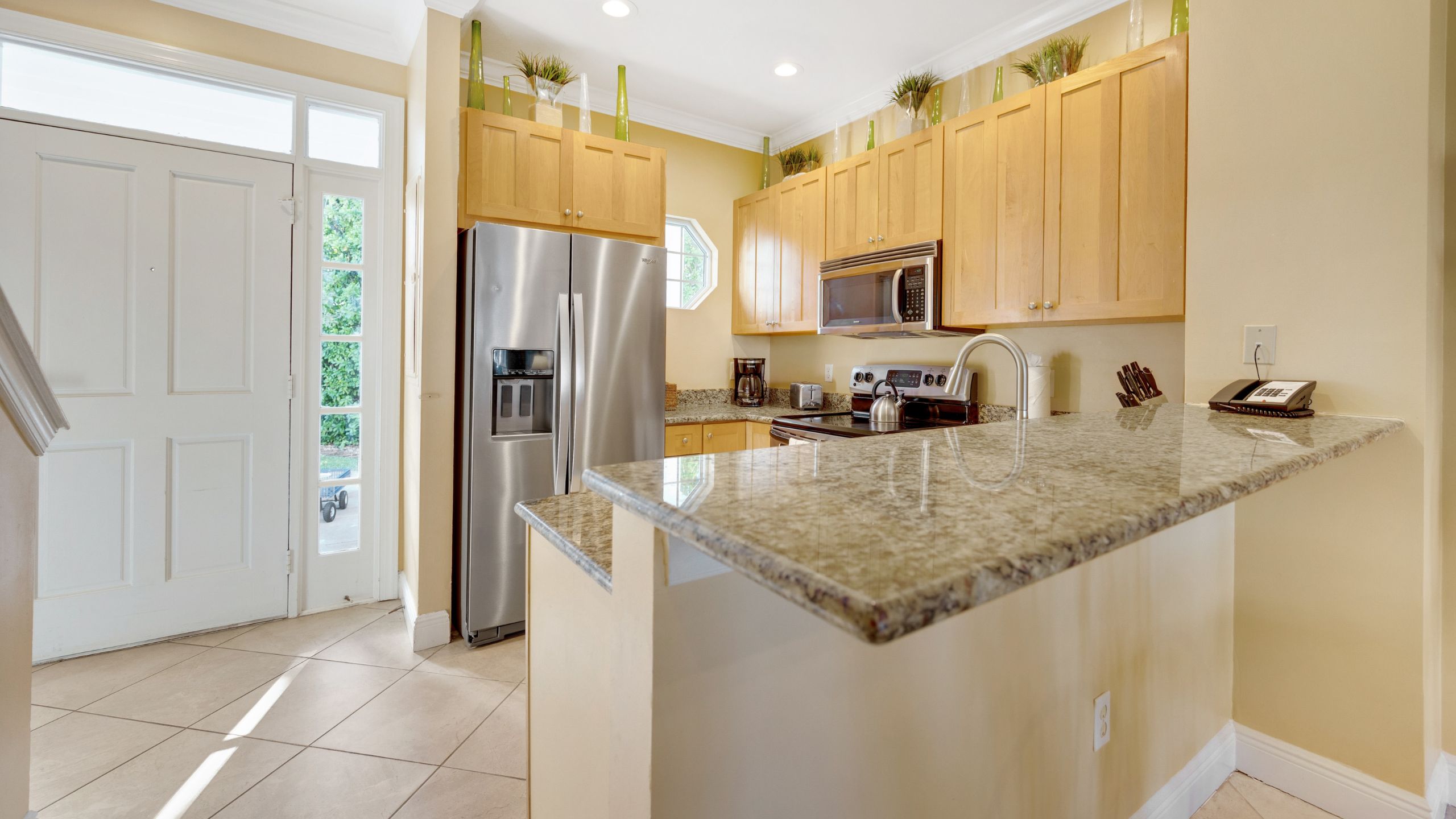 Kitchen of a 2-Bedroom Waterfront Villa at Tranquility Bay Beachfront Resort, in the Florida Keys.