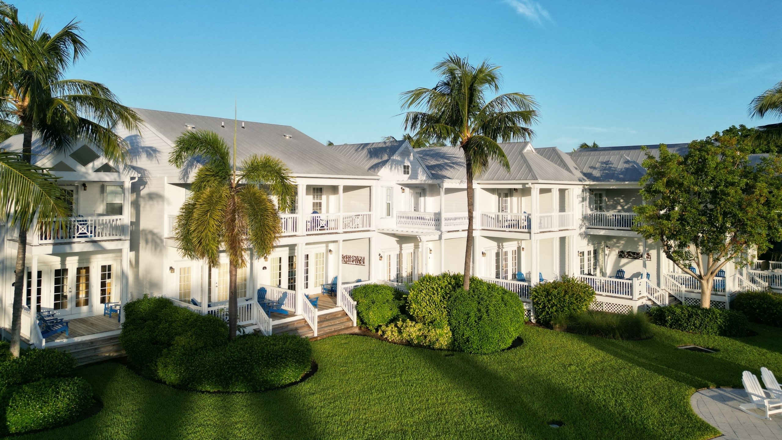 Exterior view of Villa accommodations at Tranquility Bay Beachfront Resort, in the Florida Keys.