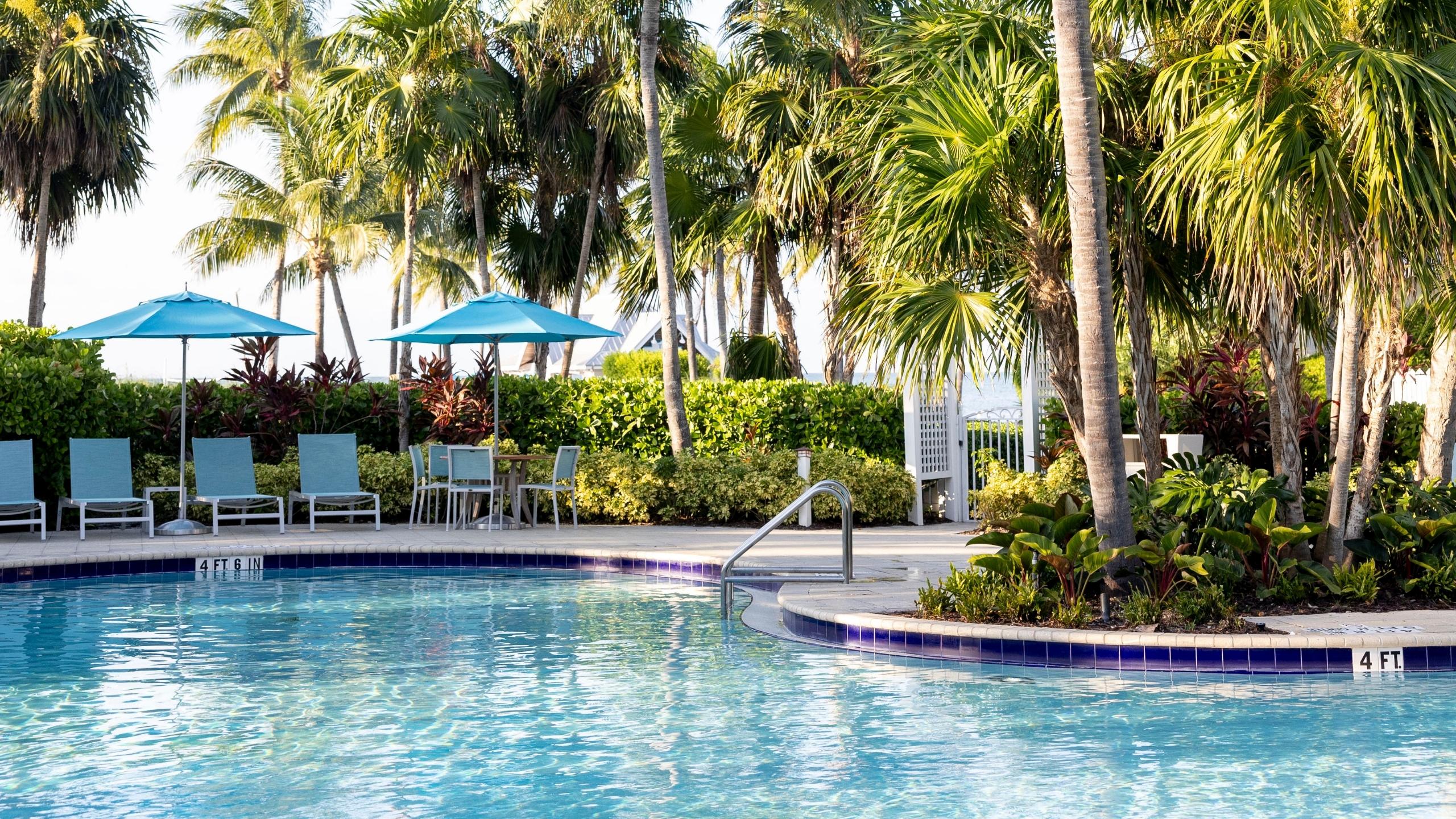 The main resort pool at Tranquility Bay Beachfront Resort, in the Florida Keys.