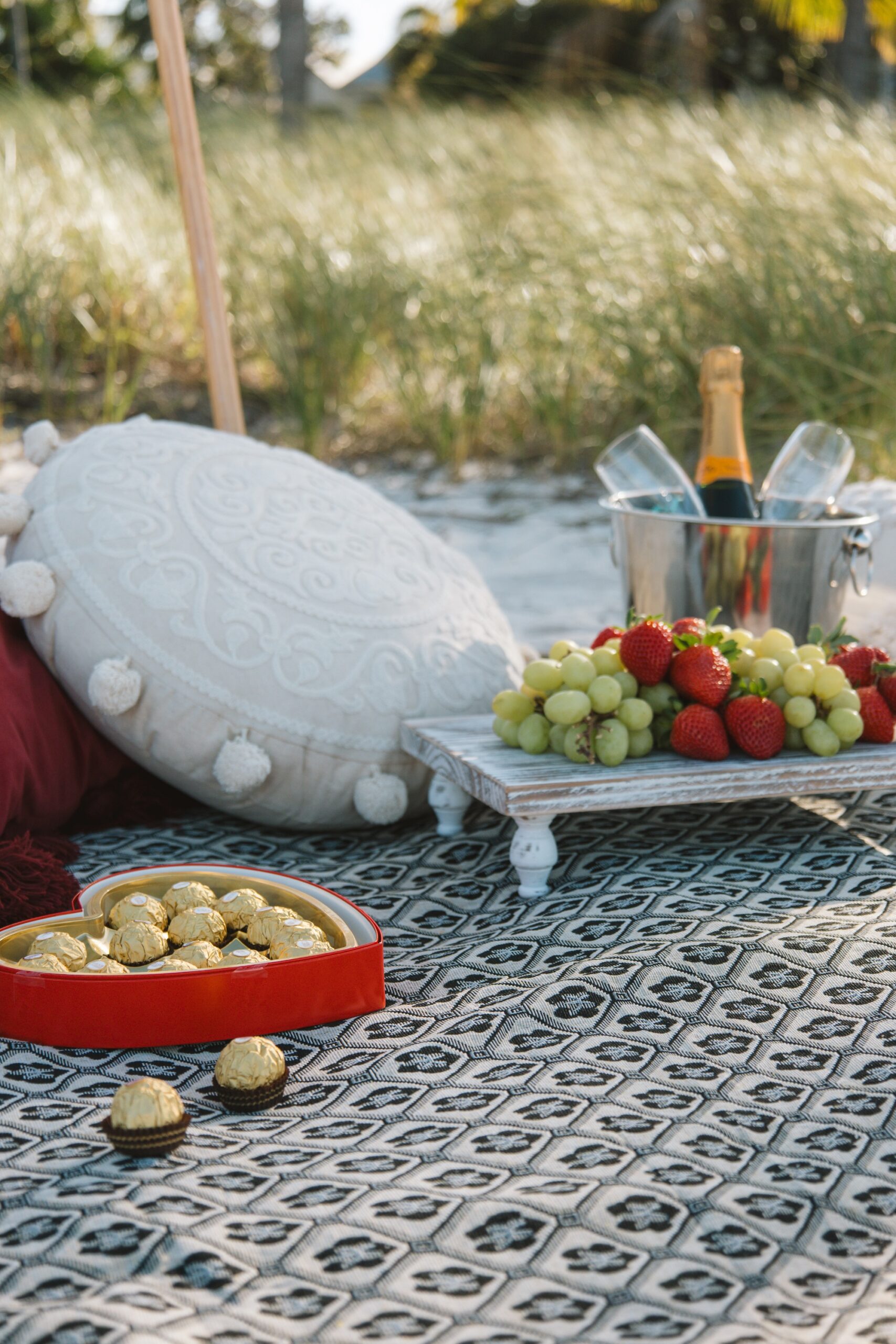 Detail of the proposal package staging at Tranquility Bay Beachfront Resort, in Marathon, FL.