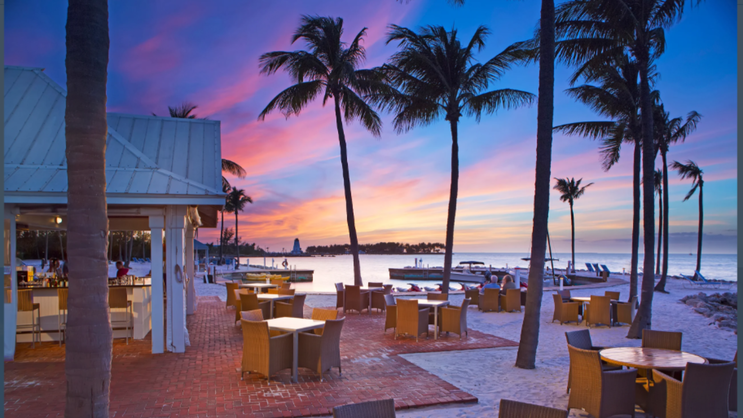 sunset at TJ's Tiki